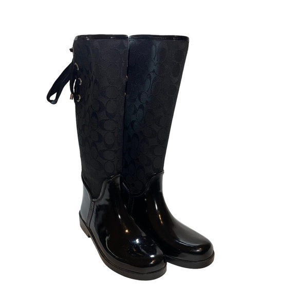 Coach Tristee Rain Boots Size 8 - Picture 1 of 8